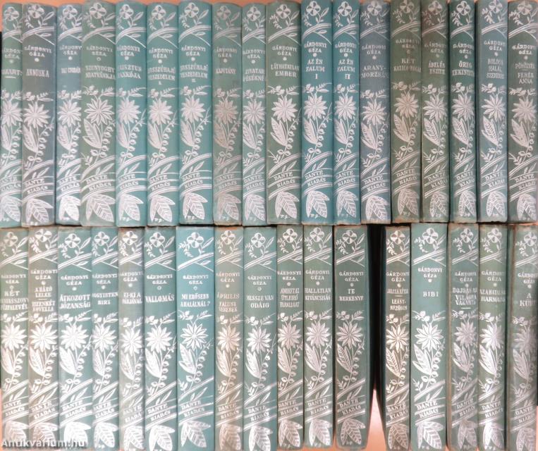 "35 kötet a Gárdonyi Géza munkái sorozatból (nem teljes sorozat)"
