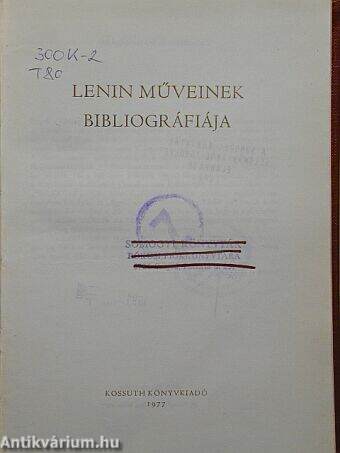 Lenin műveinek bibliográfiája