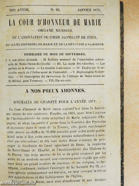 La Cour d'Honneur de Marie Janvier 1871