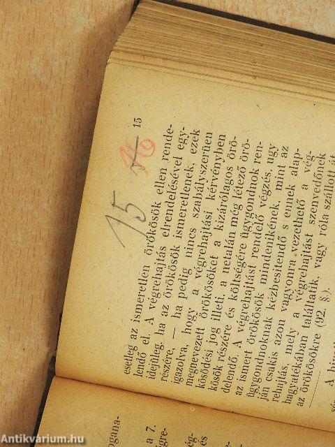 A végrehajtási törvény mai érvényében