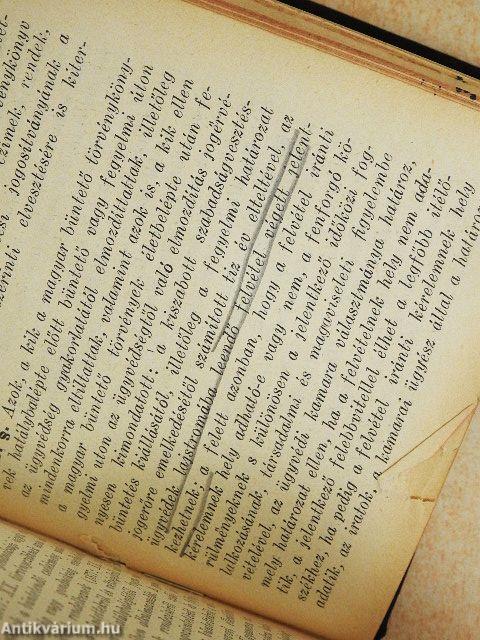 A magyar büntetőtörvények zsebkönyve