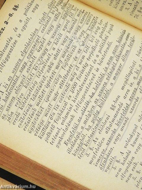 A magyar büntetőtörvények zsebkönyve