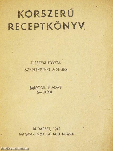 Korszerű receptkönyv