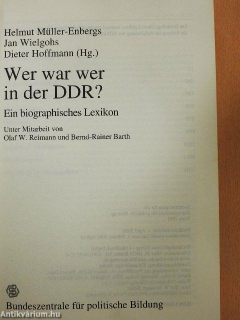 Wer war wer in der DDR?