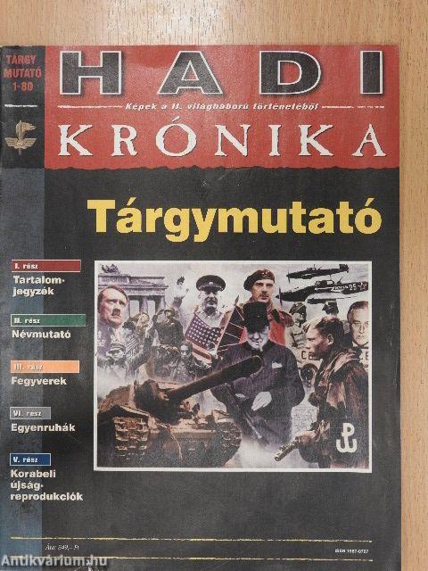 Hadi Krónika 32-80./Tárgymutató (nem teljes sorozat)