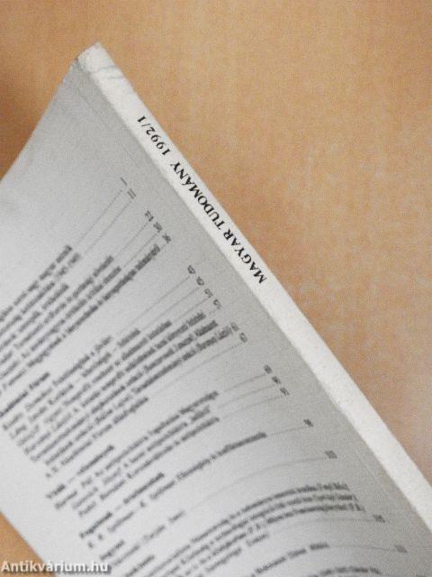 Magyar Tudomány 1992. (nem teljes évfolyam)