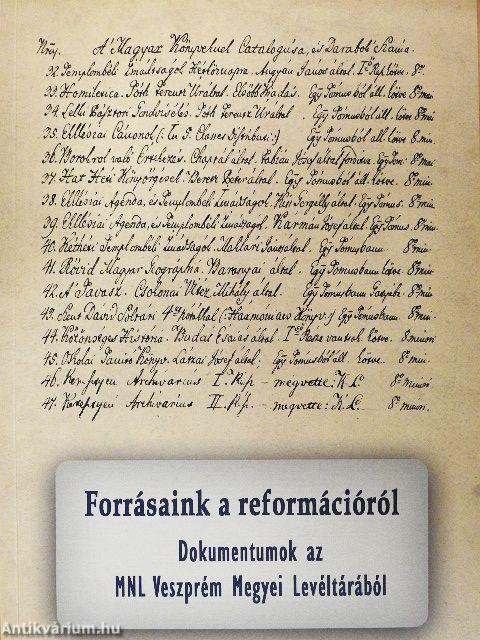 Dokumentumok az MNL Veszprém Megyei Levéltárából