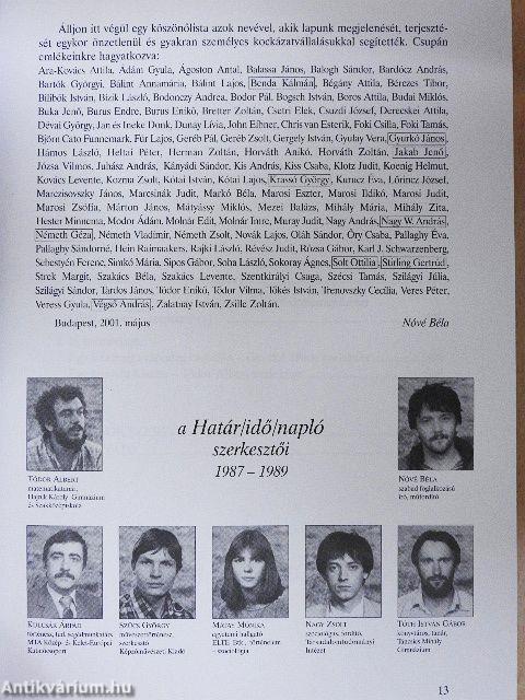 Határ/idő/napló 1987-89