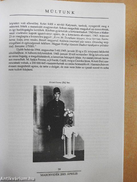 Marosvidék 2003. április