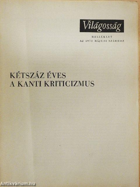 Kétszáz éves a kanti kriticizmus