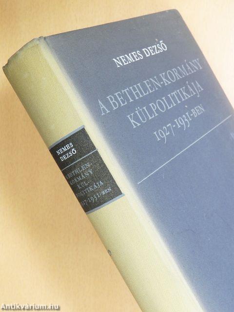 A Bethlen-kormány külpolitikája 1927-1931-ben