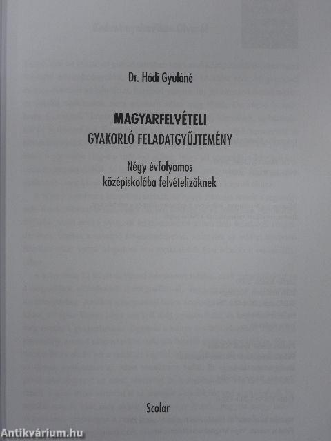 Magyarfelvételi gyakorló feladatgyűjtemény