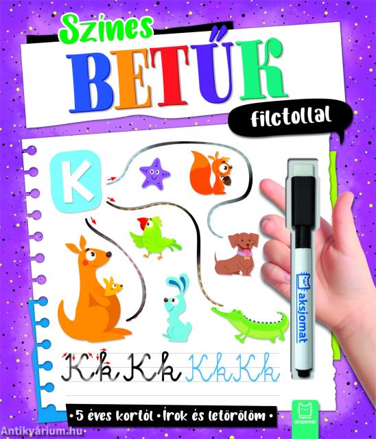 Színes betűk filctollal. Írok és letörlöm 5+