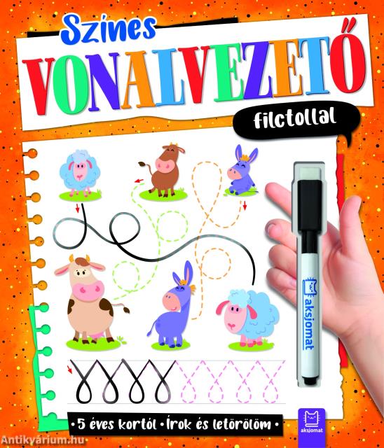 Színes vonalvezető filctollal. Írok és letörlöm 5+