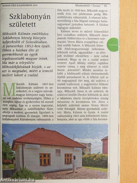 Szabad Föld kalendárium 2024