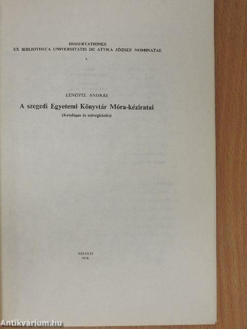 A szegedi Egyetemi Könyvtár Móra-kéziratai