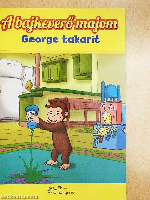 A bajkeverő majom - George takarít