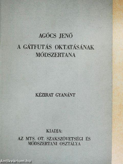 A gátfutás oktatásának módszertana