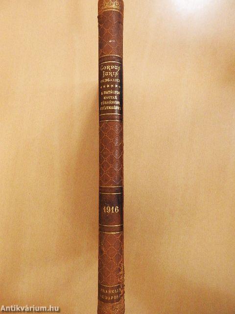 1916. évi törvénycikkek