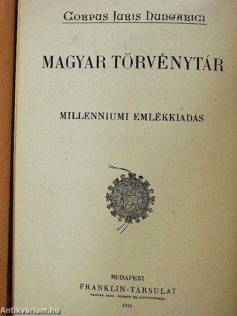 1913. évi törvényczikkek