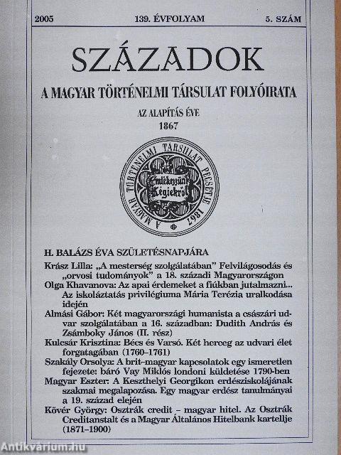Századok 2005/5.