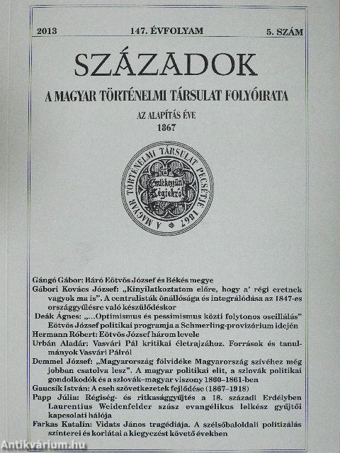 Századok 2013/5.