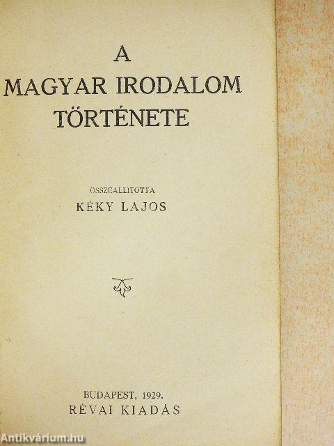 A magyar irodalom története