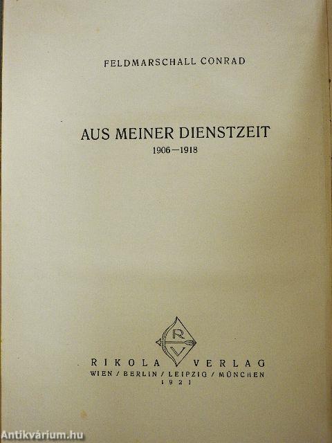 Aus Meiner Dienstzeit 1906-1918 I.