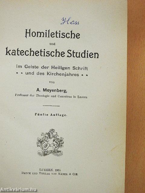 Homiletische und katechetische Studien