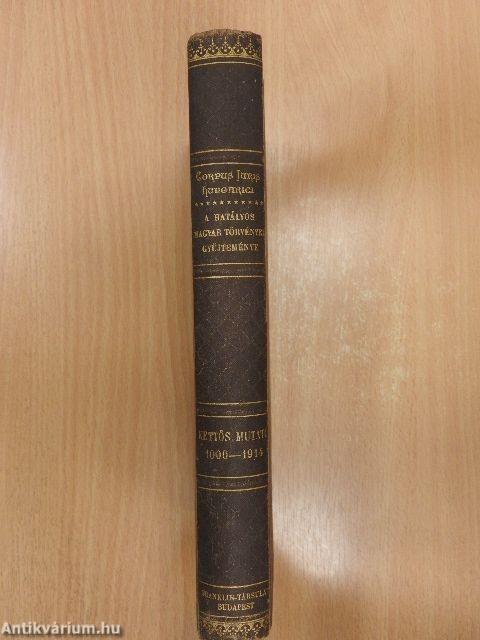 Kettős mutató a hatályos magyar törvények gyüjteményéhez 1000-1914.