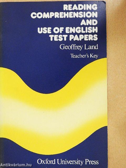 Reading Comprehension and Use of English Test Papers