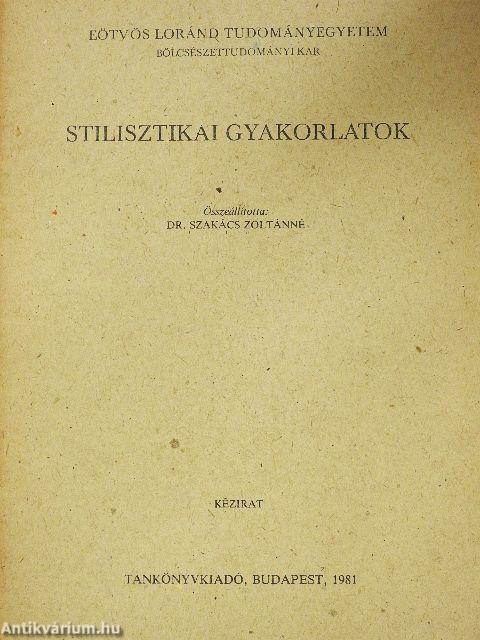 Stilisztikai gyakorlatok