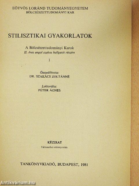 Stilisztikai gyakorlatok