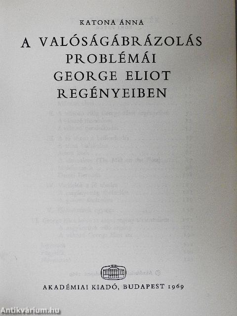A valóságábrázolás problémái George Eliot regényeiben