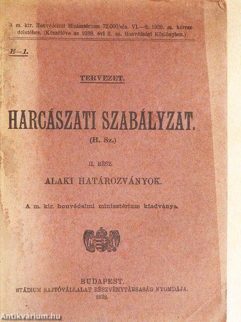 Harcászati szabályzat II.