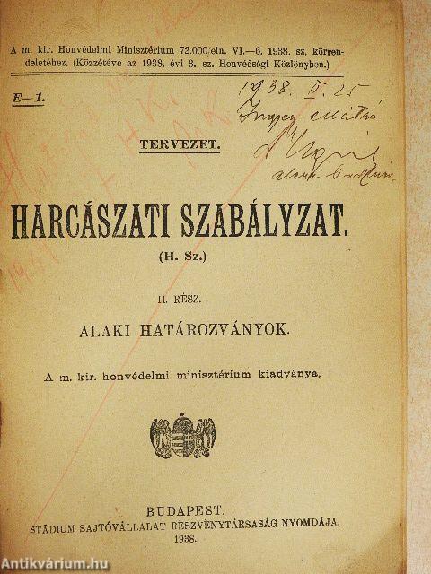 Harcászati szabályzat II.