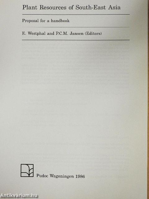 Plant Resources of South-East Asia