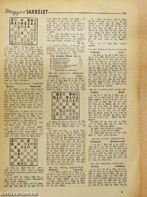 Magyar Sakkélet 1953. november