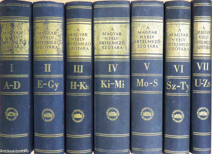 A magyar nyelv értelmező szótára I-VII.