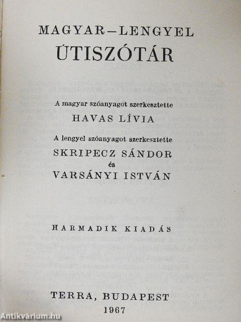 Magyar-lengyel/lengyel-magyar útiszótár