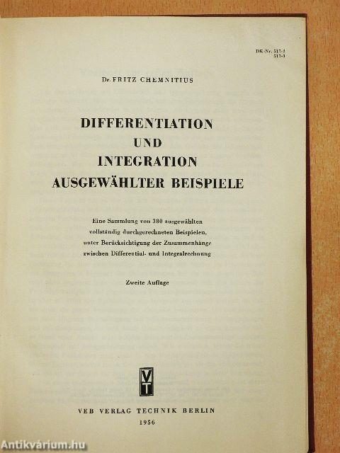 Differentiation und Integration Ausgewählter Beispiele