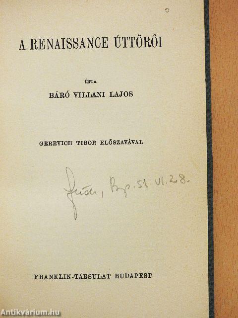 A Renaissance úttörői