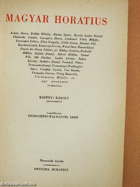 Magyar Horatius/Horatius Noster