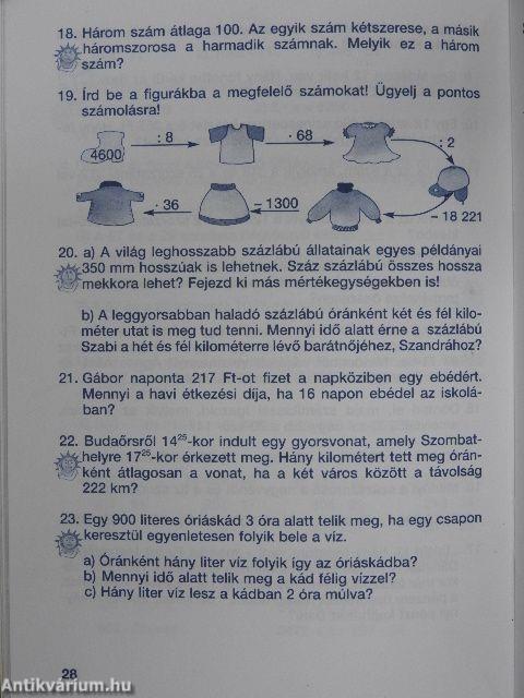 A mi matekunk 4. osztály - Feladatgyűjtemény