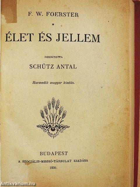 Élet és jellem