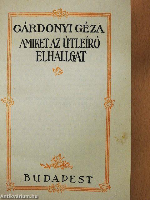 Amiket az útleíró elhallgat