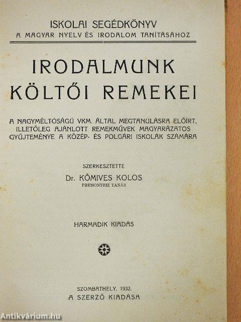 Irodalmunk költői remekei