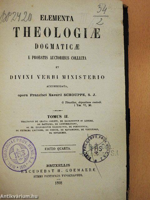 Elementa Theologiae Dogmaticae II.