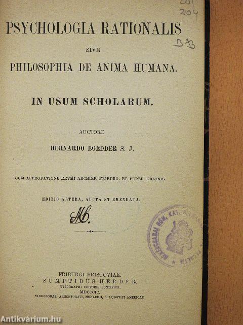 Psychologia rationalis sive philosophia de anima humana