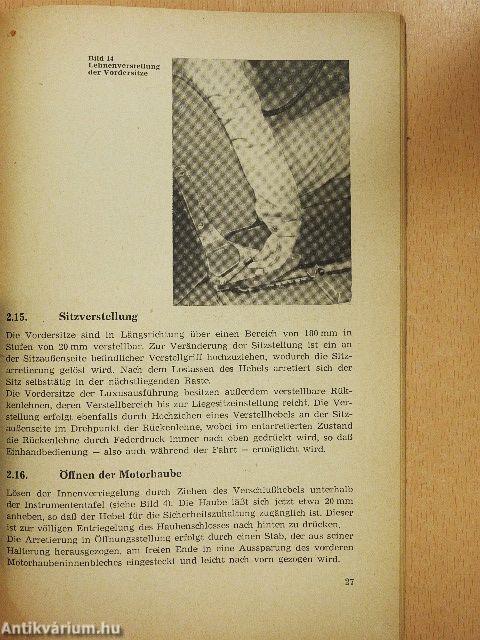 Betriebsanleitung für den Personenkraftwagen "Wartburg" 1000-353